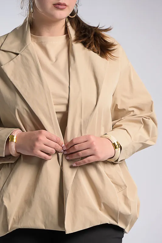 Oversized Σακάκι Bomber Λάστιχο Τελείωμα