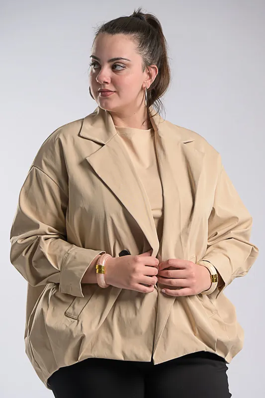 Oversized Σακάκι Bomber Λάστιχο Τελείωμα