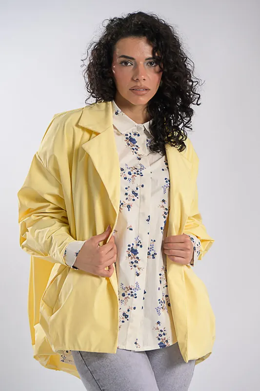 Oversized Σακάκι Bomber Λάστιχο Τελείωμα