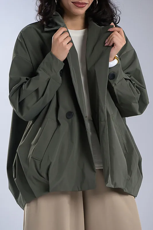 Oversized Σακάκι Bomber Λάστιχο Τελείωμα