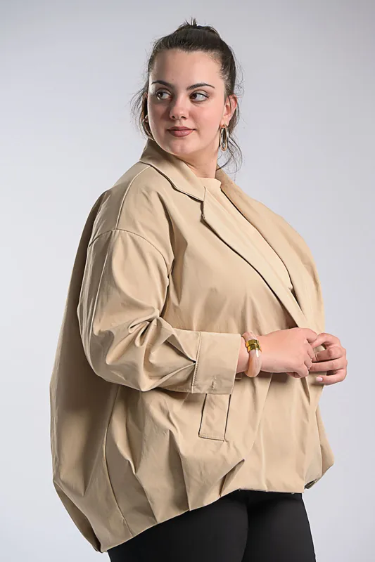 Oversized Σακάκι Bomber Λάστιχο Τελείωμα
