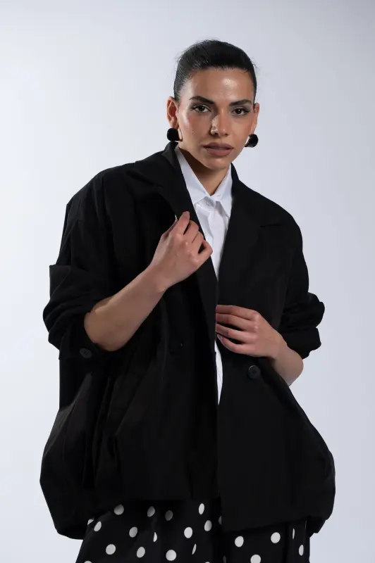 Oversized Σακάκι Bomber Λάστιχο Τελείωμα