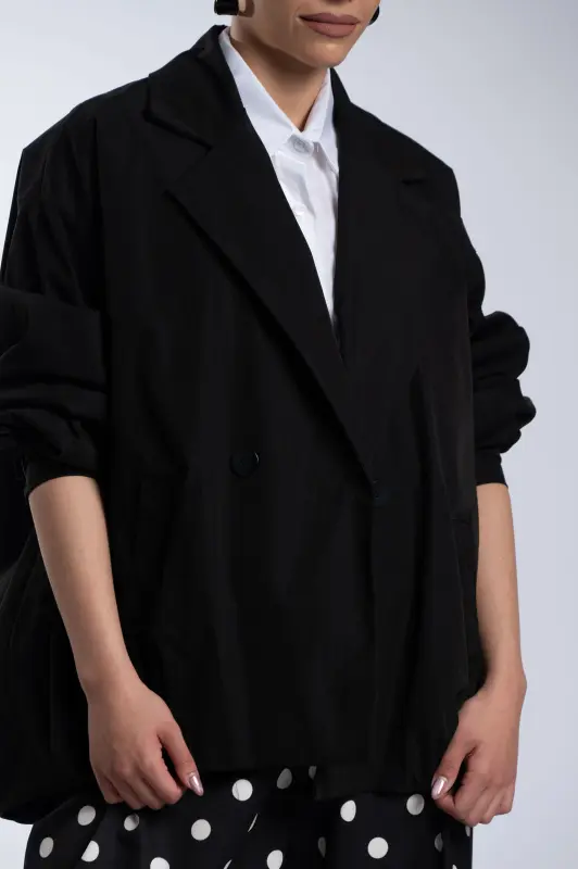 Oversized Σακάκι Bomber Λάστιχο Τελείωμα