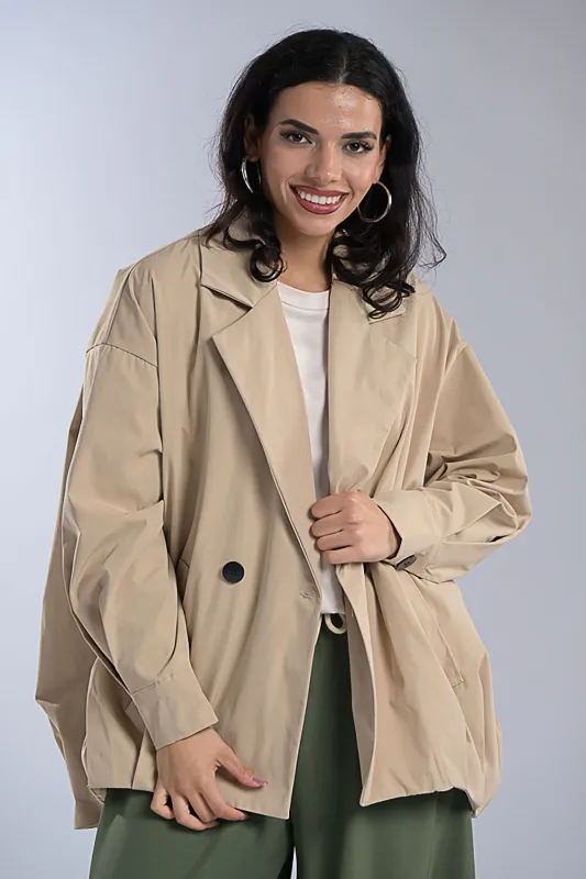 Oversized Σακάκι Bomber Λάστιχο Τελείωμα