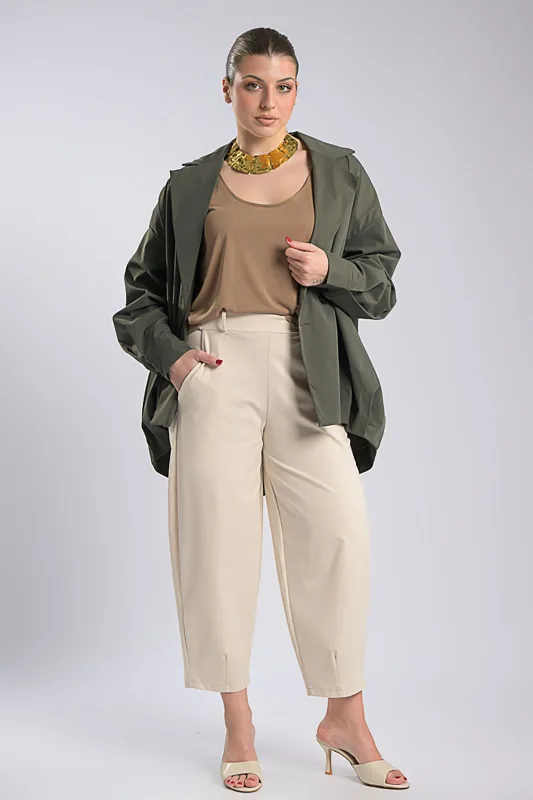 Oversized Σακάκι Bomber Λάστιχο Τελείωμα