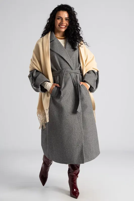 Coat Embossed Texture Belt