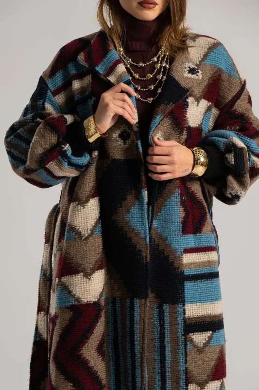 Coat Ethnic Pattern Embroidered 