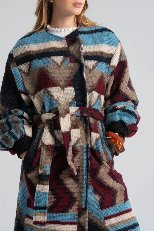 Παλτό Εμπριμέ Ethnic Μοτίβο