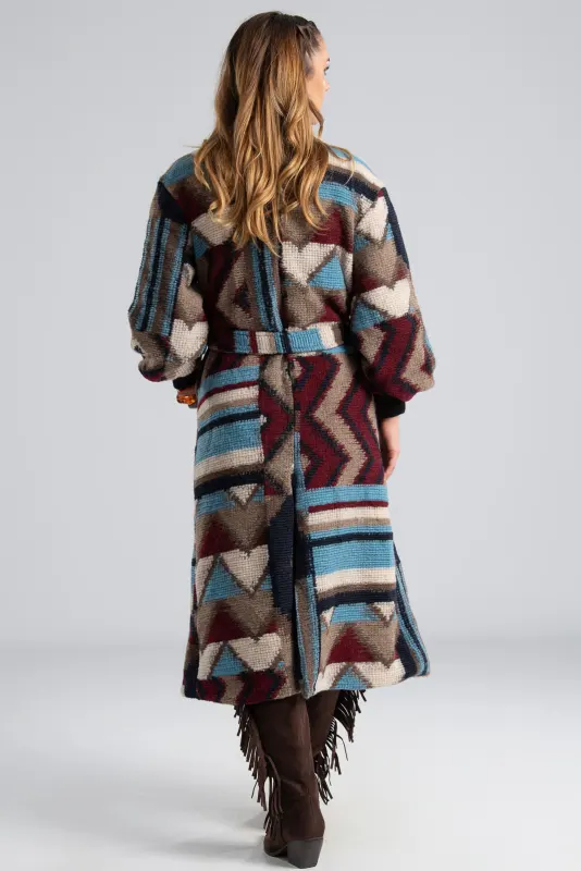 Παλτό Εμπριμέ Ethnic Μοτίβο