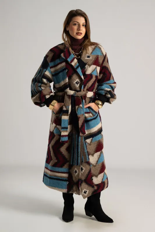 Coat Ethnic Pattern Embroidered 