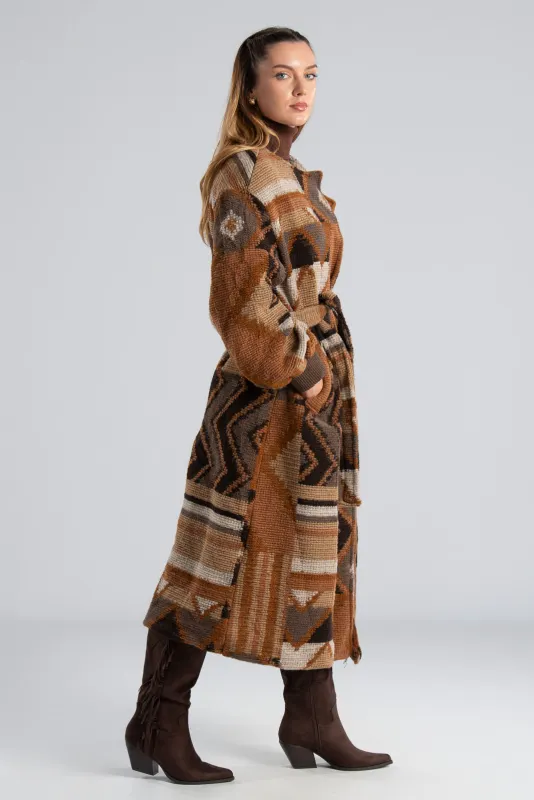 Παλτό Εμπριμέ Ethnic Μοτίβο