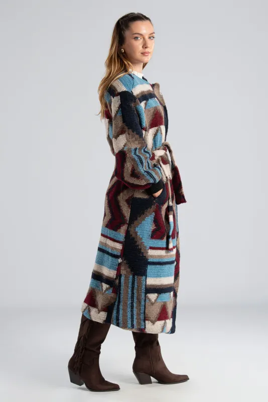 Παλτό Εμπριμέ Ethnic Μοτίβο