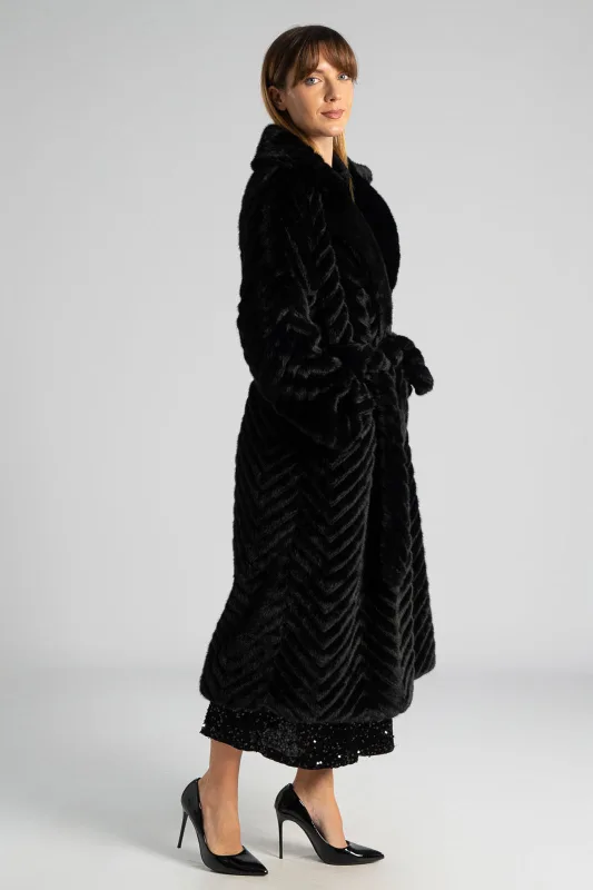 Παλτό Γούνινο Ζικ-ζακ