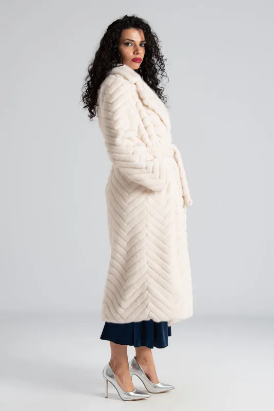 Παλτό Γούνινο Ζικ-ζακ