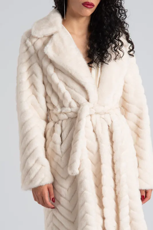 Παλτό Γούνινο Ζικ-ζακ