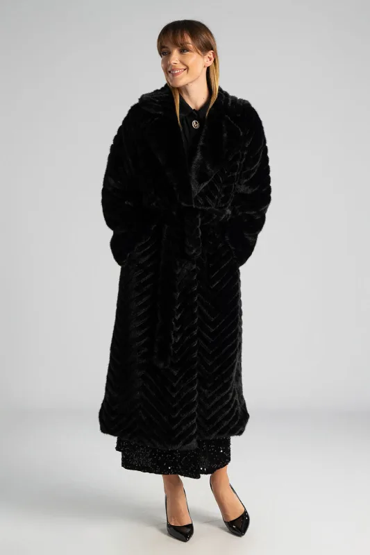 Παλτό Γούνινο Ζικ-ζακ