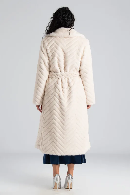 Παλτό Γούνινο Ζικ-ζακ