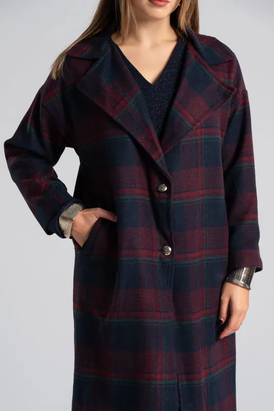 Checkered Coat Special Buttons