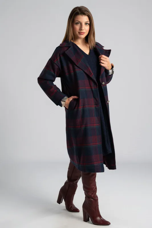 Checkered Coat Special Buttons