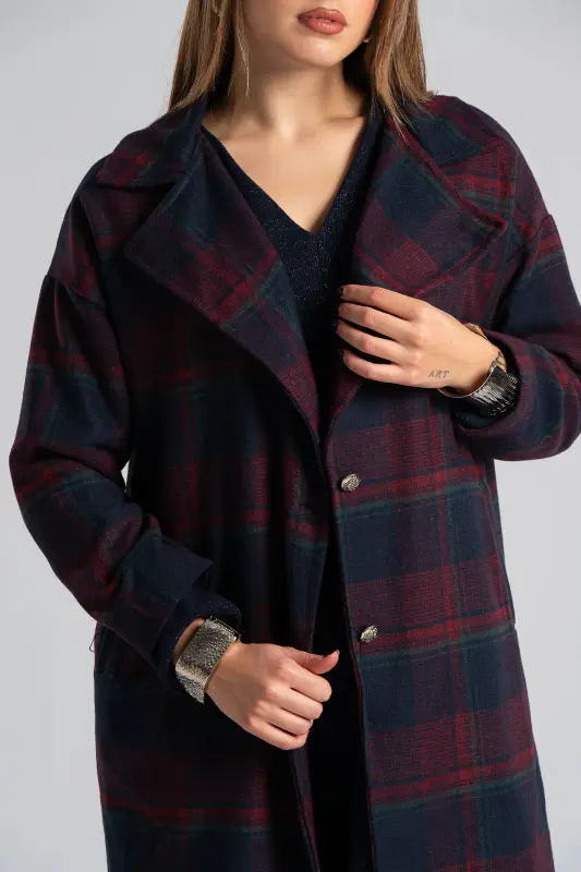 Checkered Coat Special Buttons