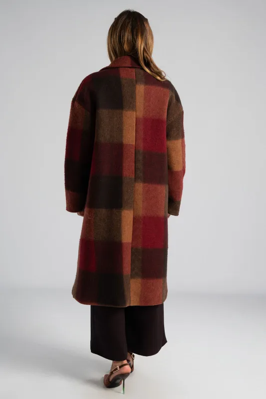 Coat Checkered Midi