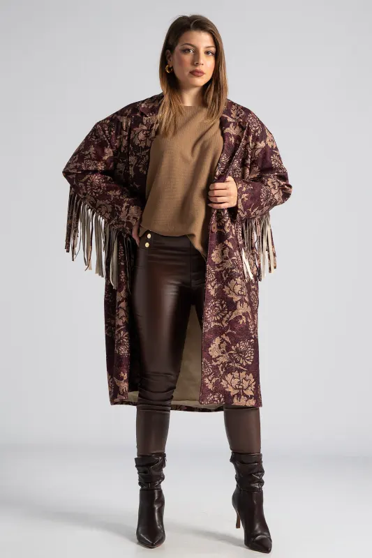 Παλτό Μακριά Κρόσια Flowers