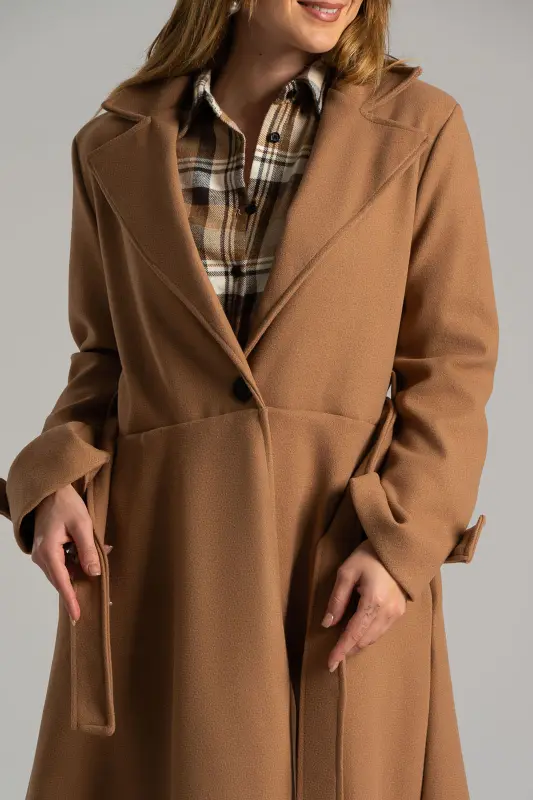 Παλτό Maxi Διακοσμητικά Κουμπιά Μανίκια