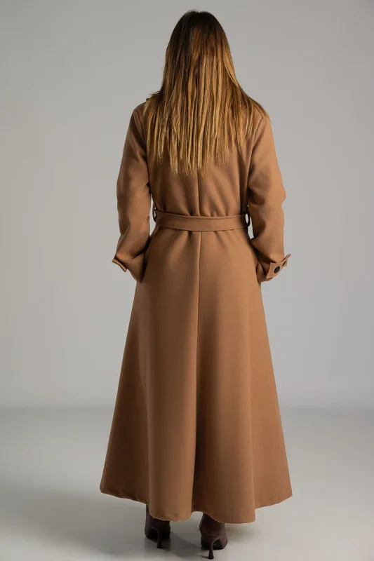 Παλτό Maxi Διακοσμητικά Κουμπιά Μανίκια