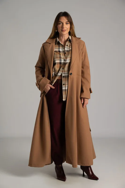 Παλτό Maxi Διακοσμητικά Κουμπιά Μανίκια