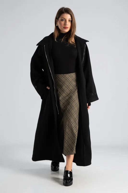 Παλτό Maxi Φερμουάρ