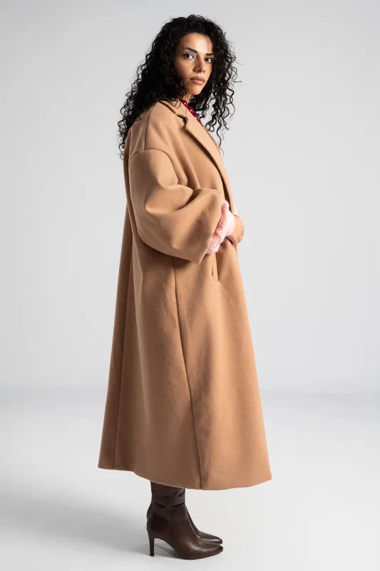 Παλτό Maxi Μανίκια Balloon