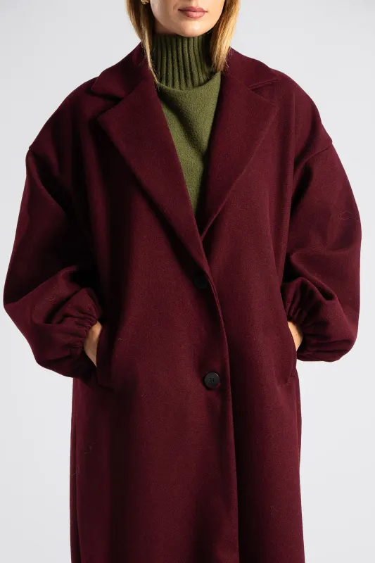 Παλτό Maxi Μανίκια Balloon