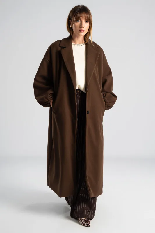 Παλτό Maxi Μανίκια Balloon