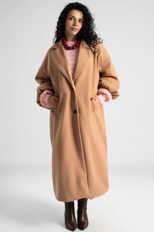 Παλτό Maxi Μανίκια Balloon