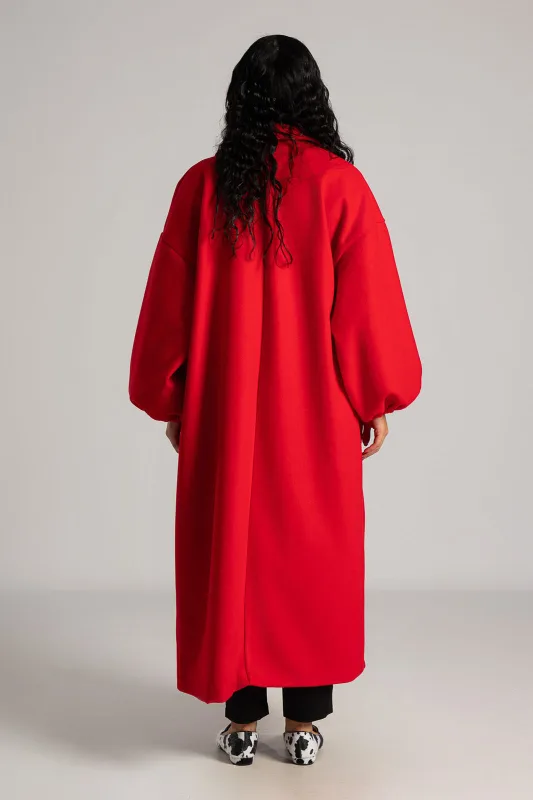 Παλτό Maxi Μανίκια Balloon