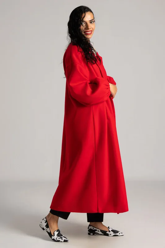 Παλτό Maxi Μανίκια Balloon