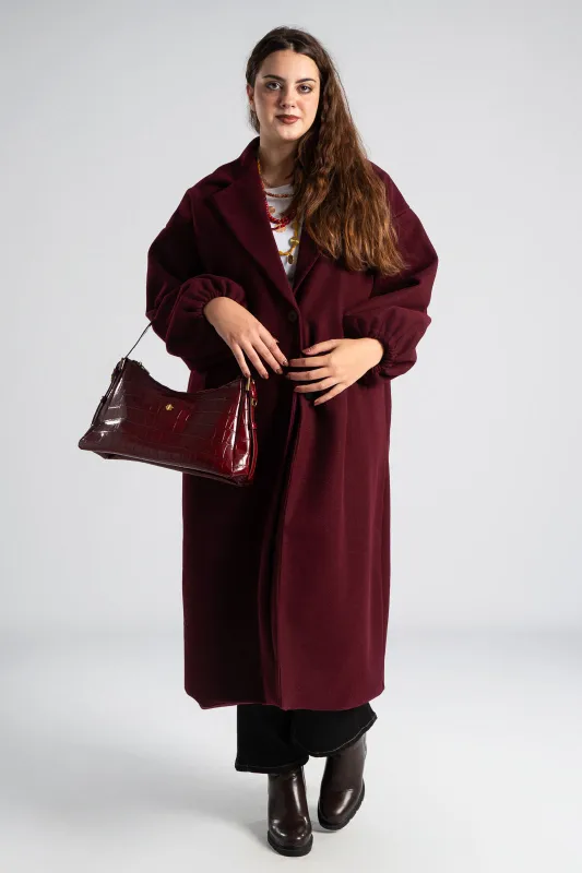 Παλτό Maxi Μανίκια Balloon