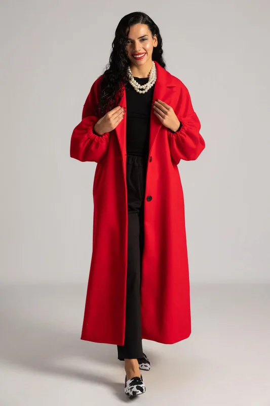 Παλτό Maxi Μανίκια Balloon