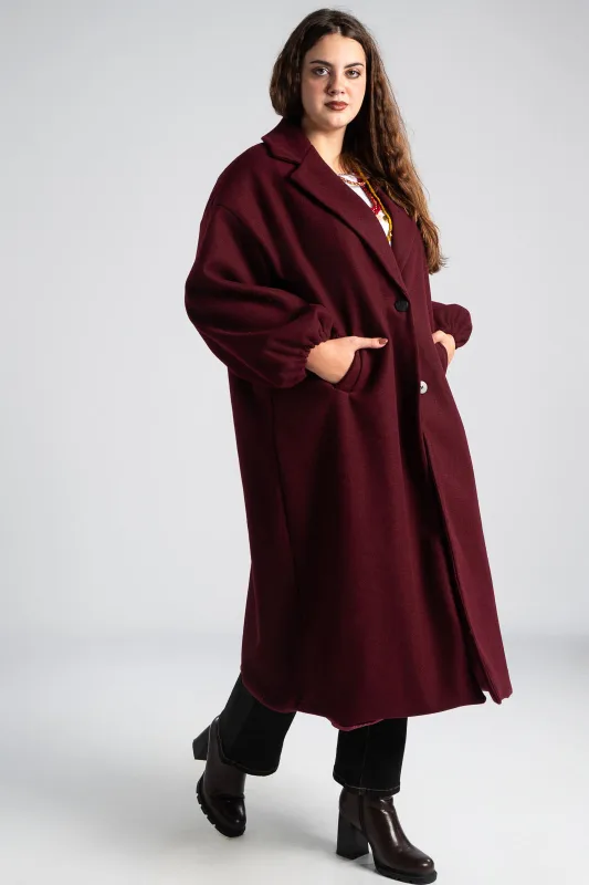 Παλτό Maxi Μανίκια Balloon