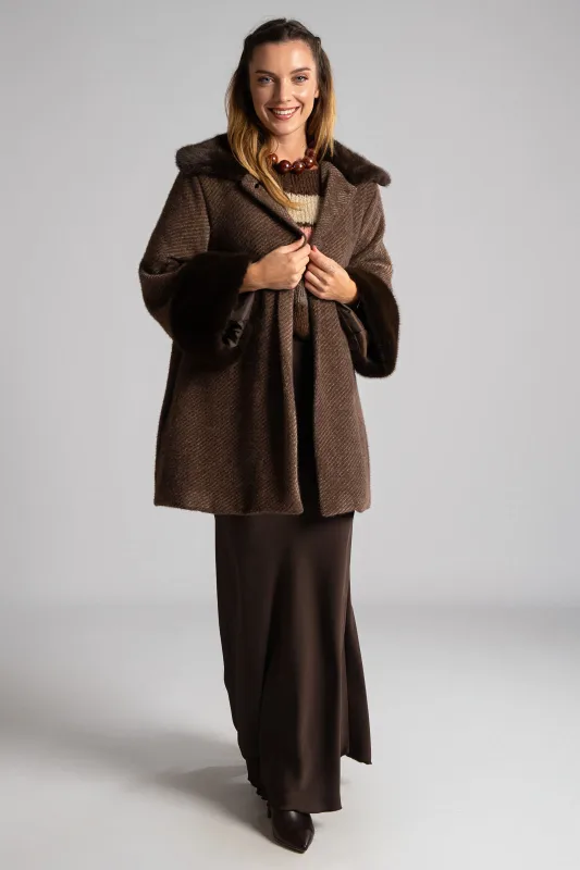 Coat Solid Color Furry Details