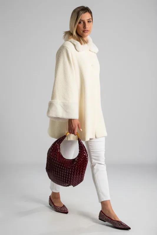 Coat Solid Color Furry Details