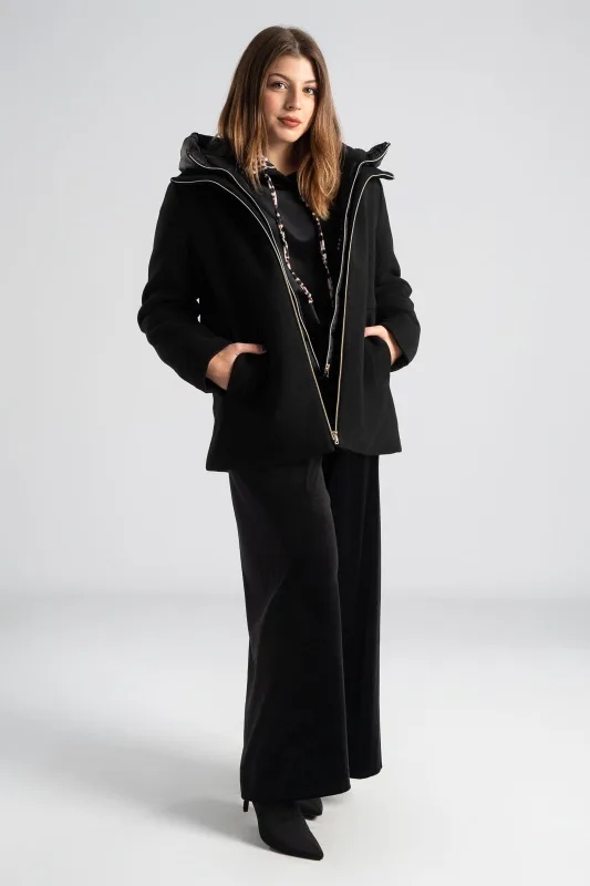 Παλτό Μπουφάν Κουκούλα