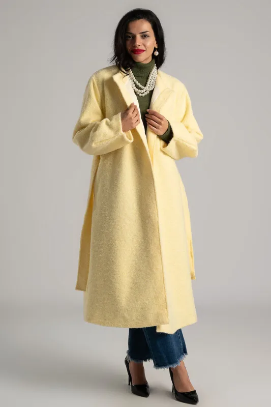 Coat Boucle with Unique Sleeves