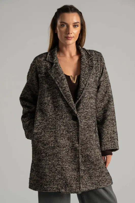 Παλτό Ριγωτό Multi Color