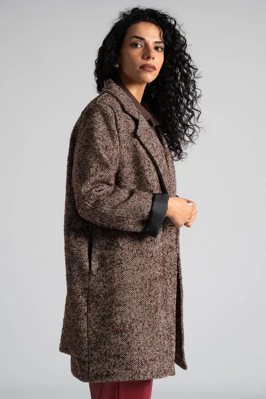 Παλτό Ριγωτό Multi Color