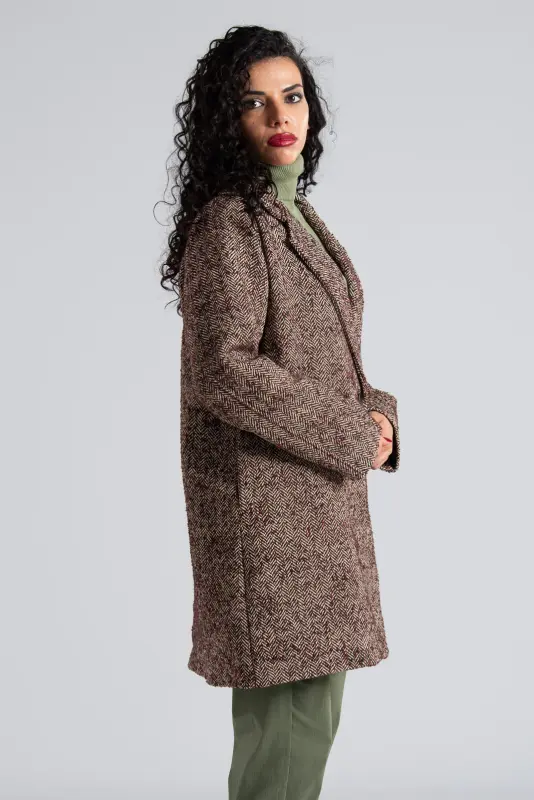 Παλτό Ριγωτό Multi Color