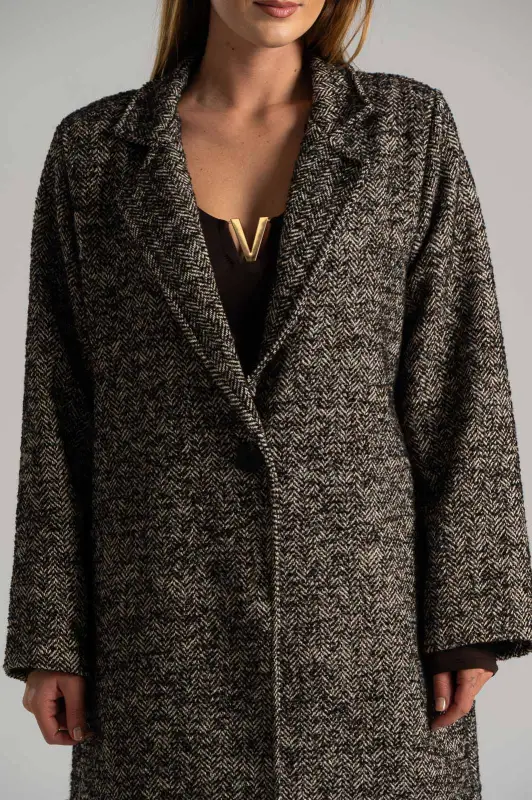 Παλτό Ριγωτό Multi Color