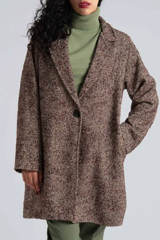 Παλτό Ριγωτό Multi Color
