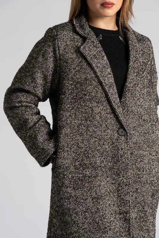 Παλτό Ριγωτό Multi Color