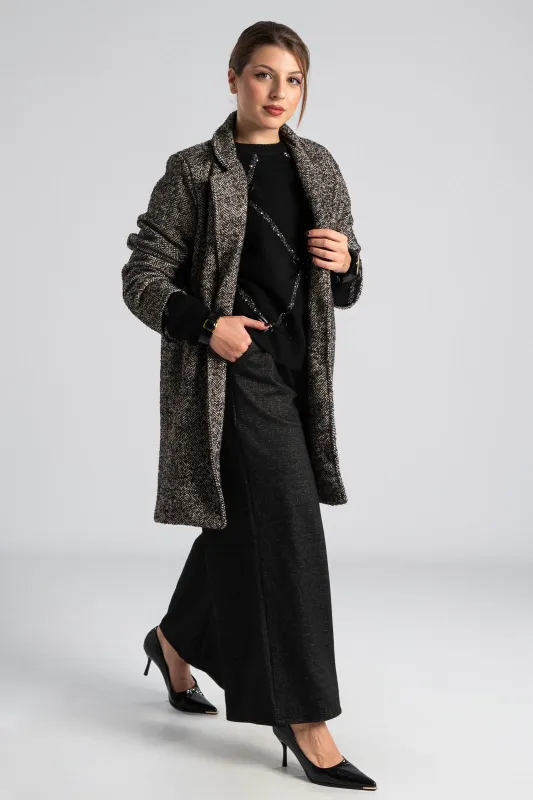 Παλτό Ριγωτό Multi Color